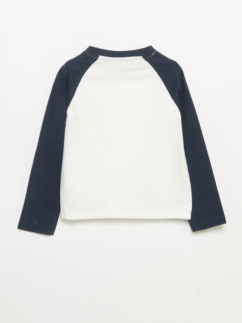 Langarm-Raglan-T-Shirt Bleu - Kiabi