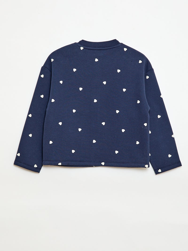 Langarm-Strickjacke mit Druckknopfverschluss Blau - Kiabi