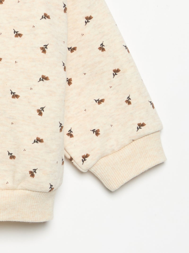 Langarm-Sweatshirt Beige - Kiabi