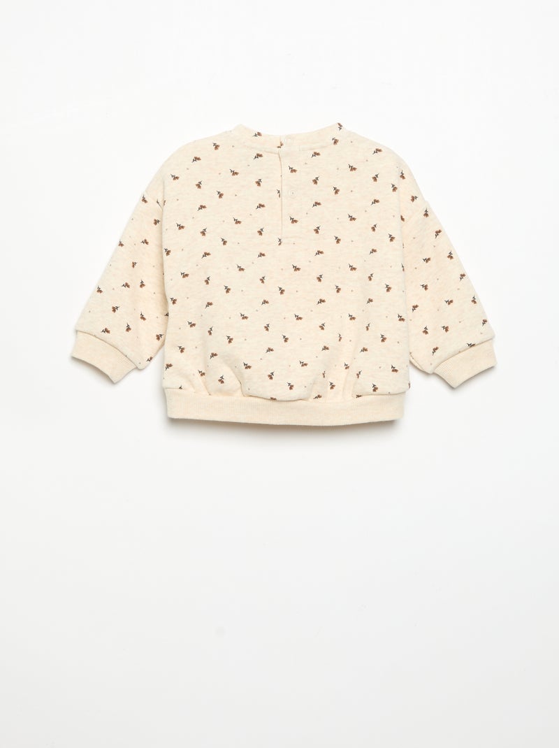 Langarm-Sweatshirt Beige - Kiabi