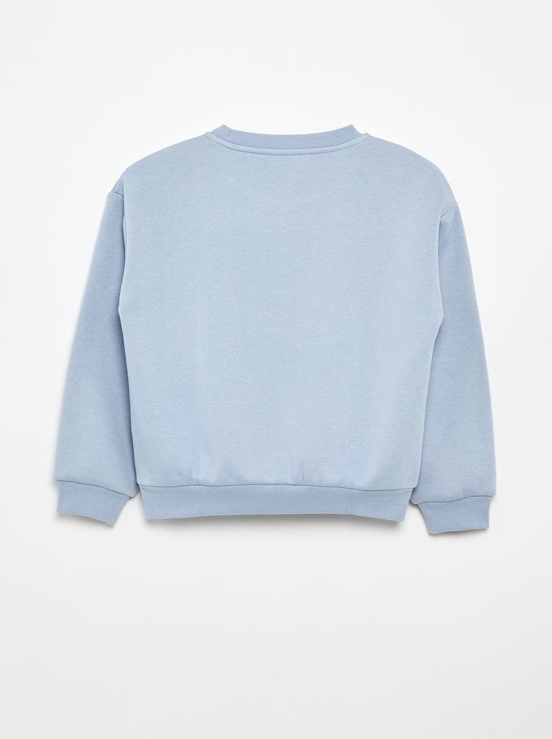Langarm-Sweatshirt mit Aufdruck Blau - Kiabi