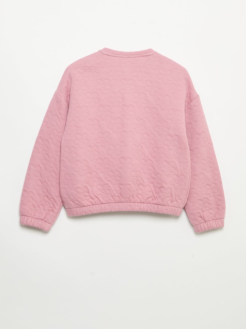 Langarm-Sweatshirt mit Druckknopfverschluss Violet - Kiabi