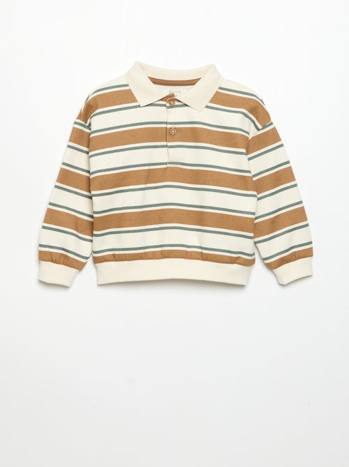 Langarm-Sweatshirt mit Polokragen - Kiabi