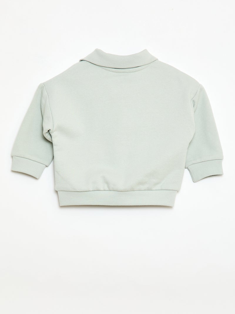 Langarm-Sweatshirt mit Polokragen Blau - Kiabi