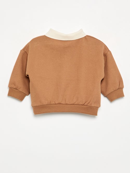 Langarm-Sweatshirt mit Polokragen - Kiabi