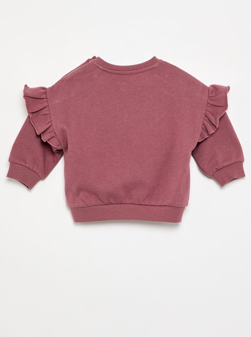 Langarm-Sweatshirt mit Rüschen an den Schultern - Kiabi