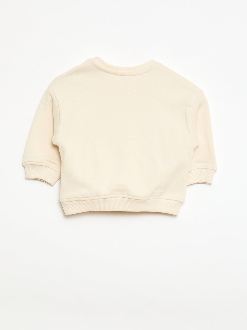 Langarm-Sweatshirt Weiß - Kiabi