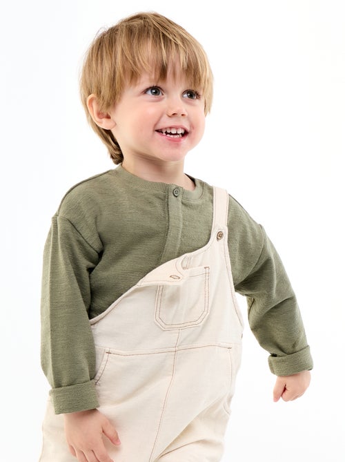 Langarm-T-Shirt aus Baby-Terry - Kiabi