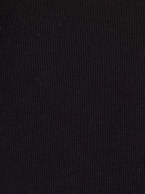 Langarm-T-Shirt aus Rippstrick - Kiabi