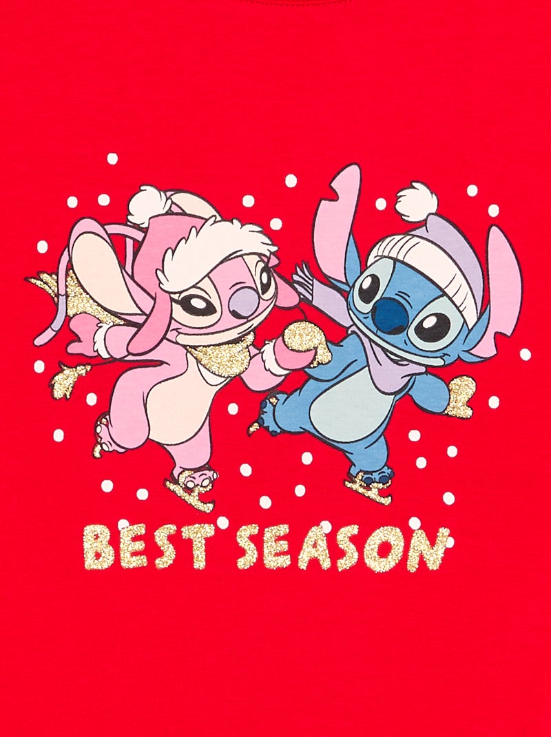 Langarm-T-Shirt \'Disney\' Rouge - Kiabi