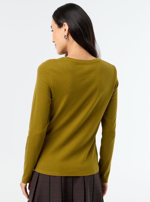 Langarm-T-Shirt - Kiabi