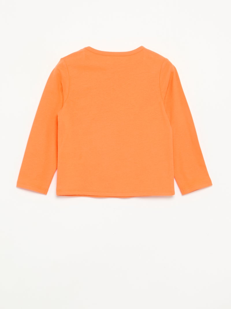 Langarm-T-Shirt 'Halloween' Orange - Kiabi