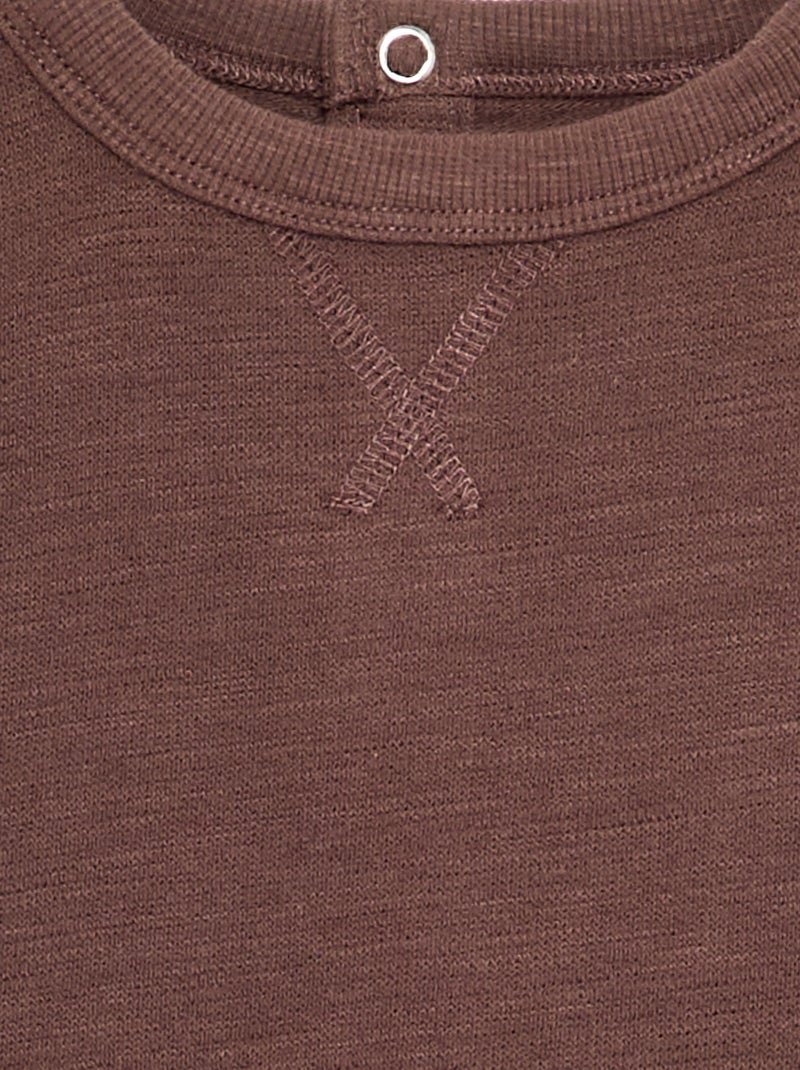 Langarm-T-Shirt Marron - Kiabi