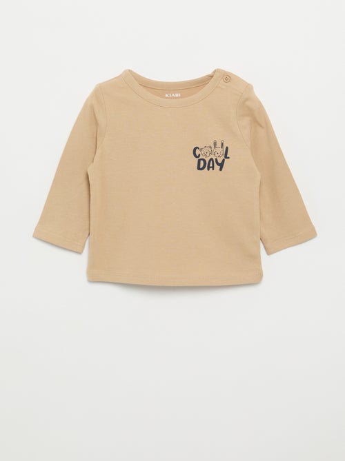 Langarm-T-Shirt mit Aufdruck - Kiabi