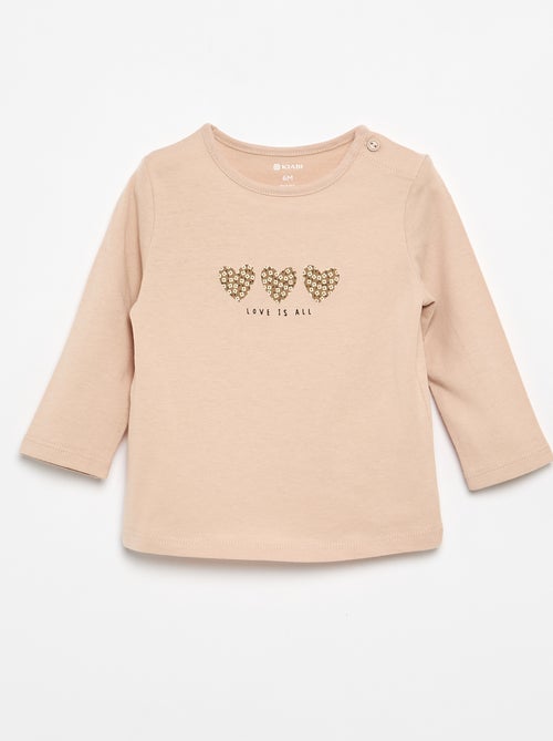 Langarm-T-Shirt mit Aufdruck - Kiabi