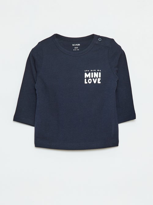 Langarm-T-Shirt mit Aufdruck - Kiabi