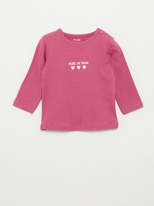 Langarm-T-Shirt mit Aufdruck - Kiabi