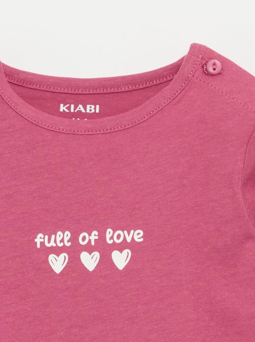 Langarm-T-Shirt mit Aufdruck - Kiabi