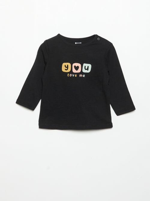 Langarm-T-Shirt mit Aufdruck - Kiabi