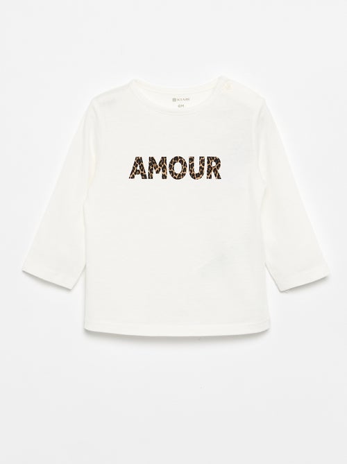 Langarm-T-Shirt mit Aufdruck - Kiabi