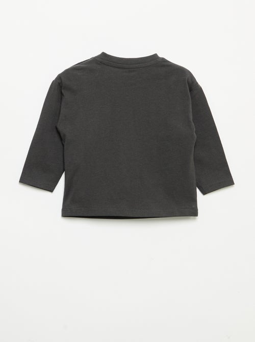 Langarm-T-Shirt mit Brusttasche - Kiabi
