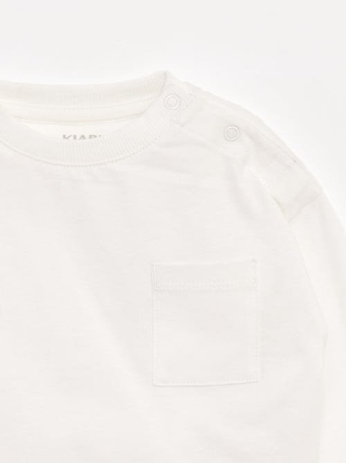 Langarm-T-Shirt mit Brusttasche - Kiabi