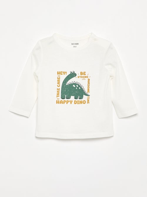 Langarm-T-Shirt mit lustigem Motiv - Kiabi