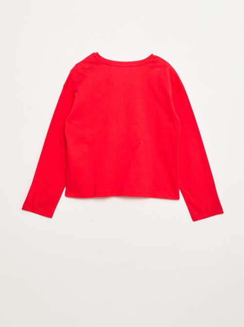 Langarm-T-Shirt mit Pailletten - Kiabi
