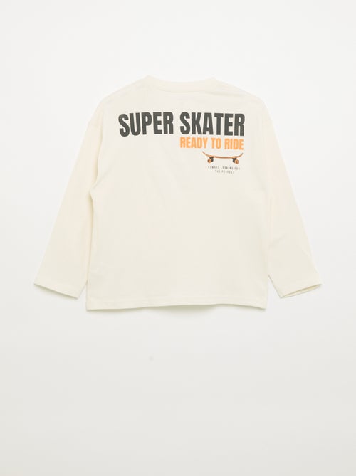 Langarm-T-Shirt mit Patches vorne und hinten - Kiabi