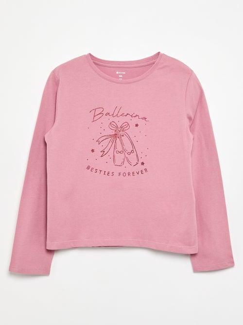 Langarm-T-Shirt mit Print - Kiabi