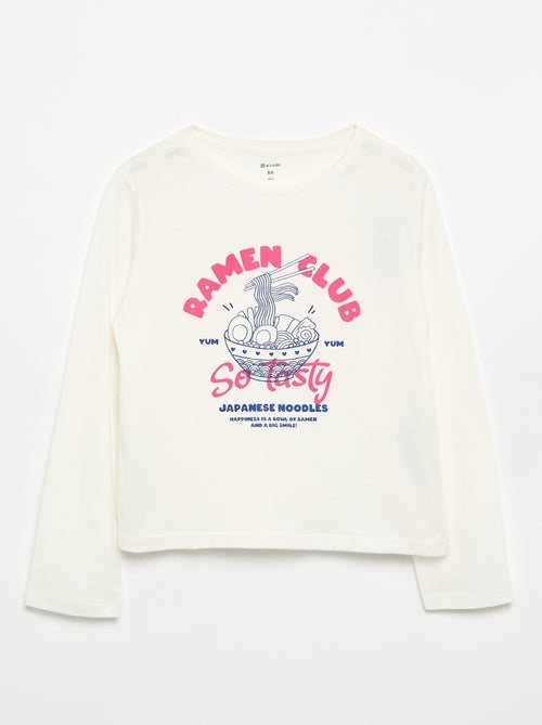 Langarm-T-Shirt mit Print - Kiabi