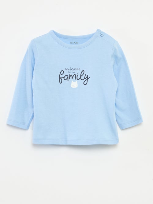 Langarm-T-Shirt mit Sujet - Kiabi