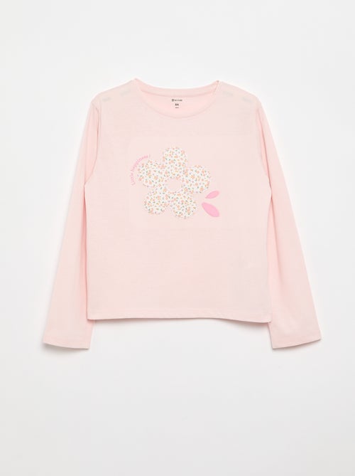 Langarm-T-Shirt mit Sujet - Kiabi