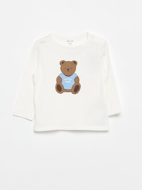 Langarm-T-Shirt mit Sujet - Kiabi