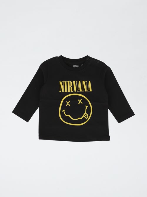 Langarm-T-Shirt "Nirvana" - Kiabi