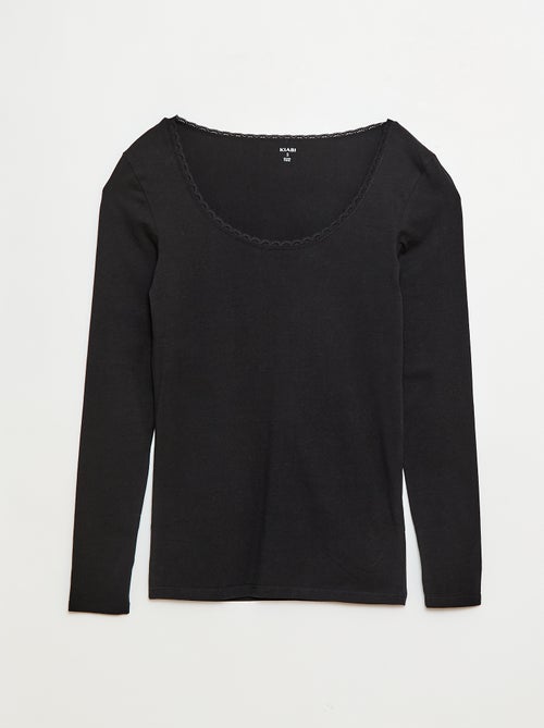 Langarm-Unterzieh-T-Shirt - Kiabi