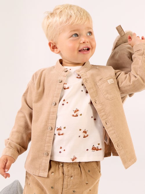 Langarmhemd aus Cord - Kiabi Langarmhemd aus Cord - Kiabi