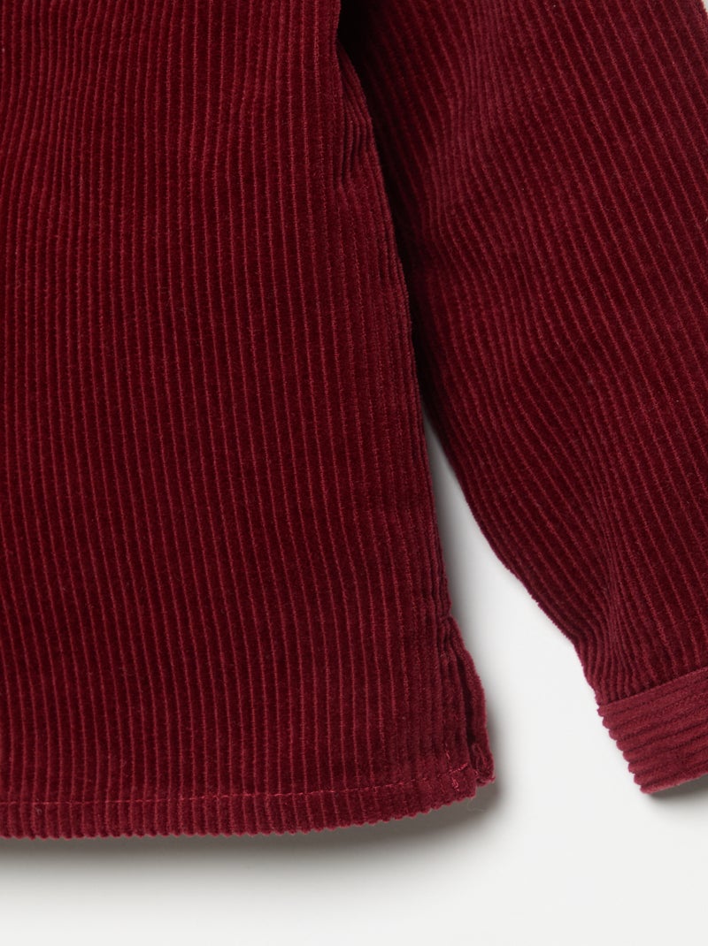 Langarmhemd aus Cord Rouge - Kiabi