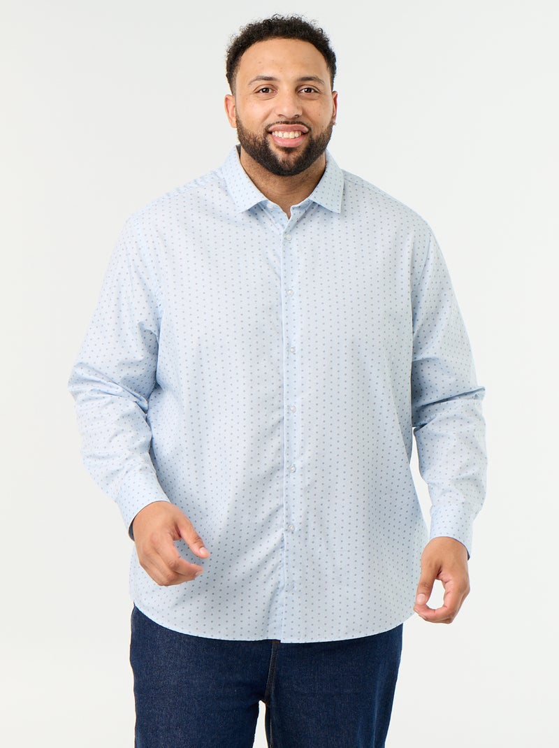 Langarmhemd mit Muster Bleu - Kiabi