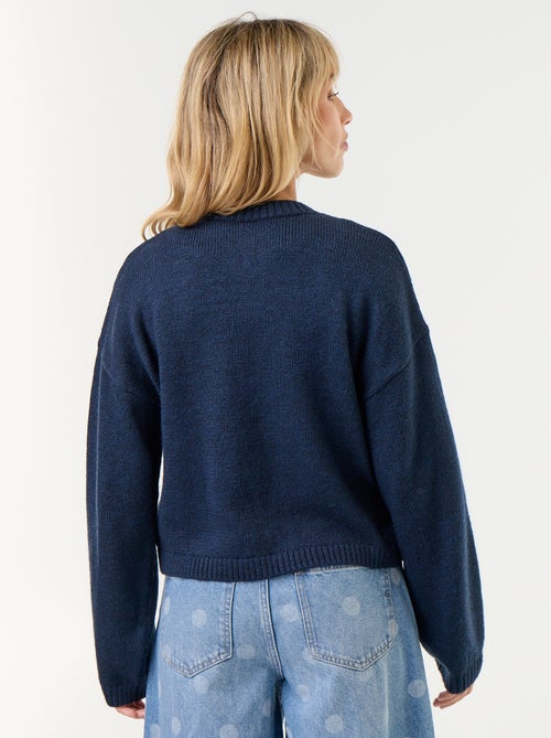 Langärmliger Cardigan mit Mandarin-Knopfleiste - Kiabi