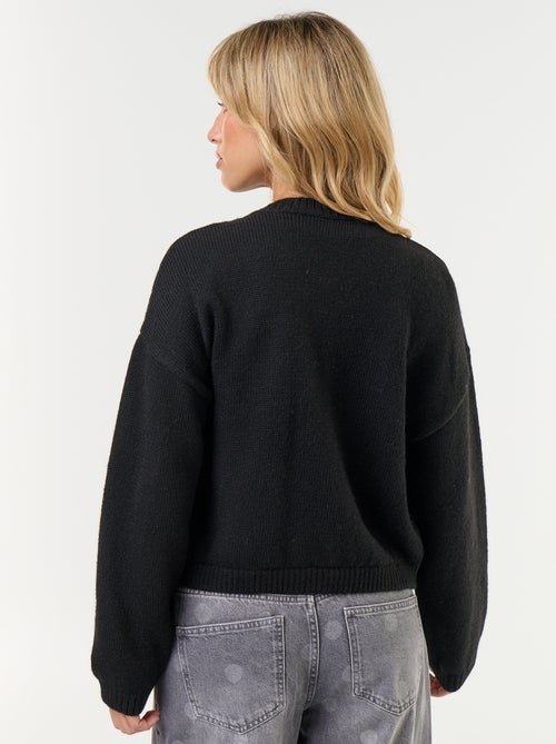 Langärmliger Cardigan mit Mandarin-Knopfleiste - Kiabi