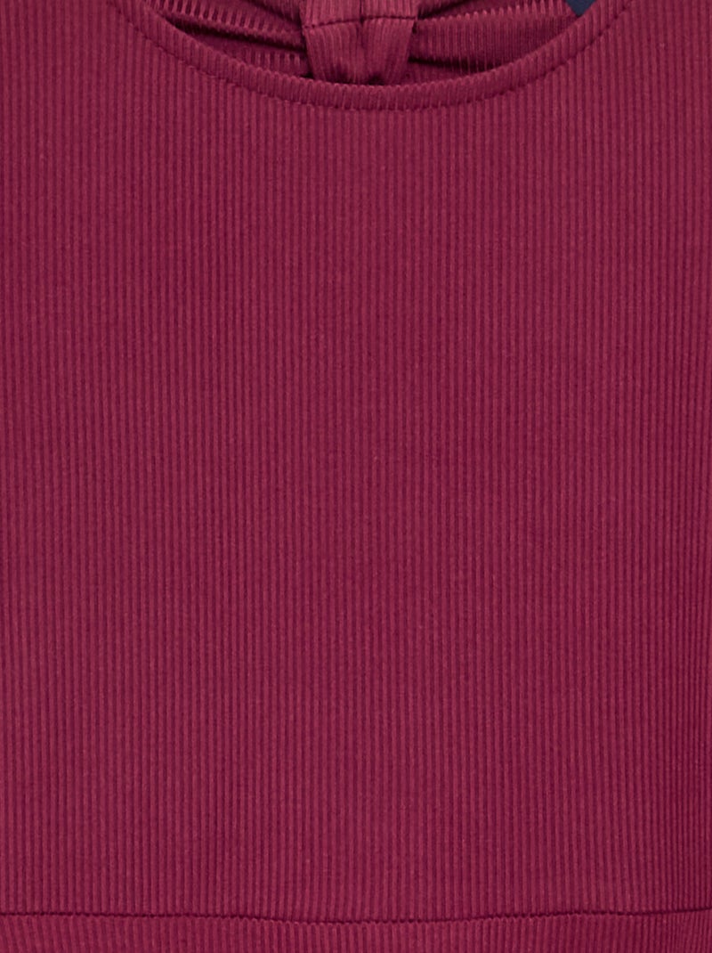 Langärmliges bedrucktes Kleid Lila - Kiabi