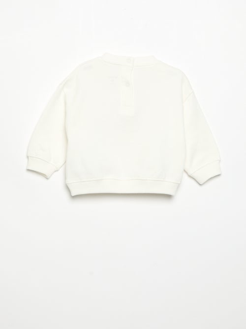 Langärmliges Fleece-Sweatshirt mit Sujet - Kiabi