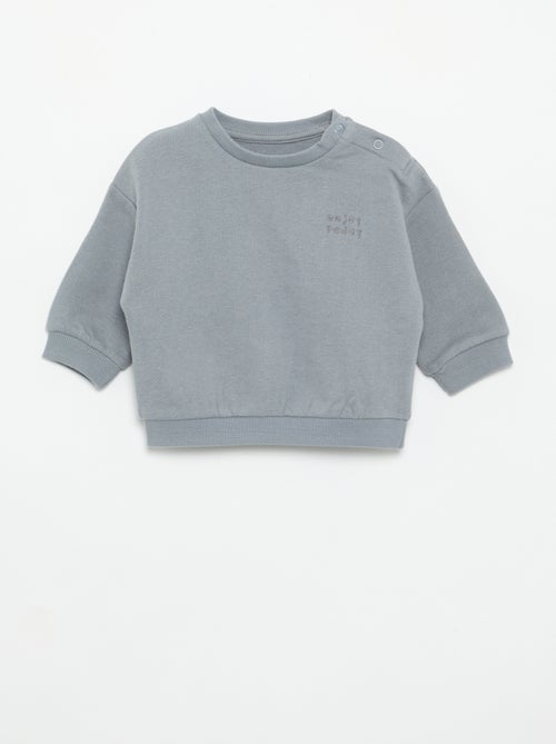 Langärmliges Sweatshirt aus Molton - Kiabi Langärmliges Sweatshirt aus Molton - Kiabi