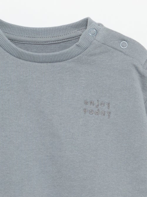 Langärmliges Sweatshirt aus Molton - Kiabi Langärmliges Sweatshirt aus Molton - Kiabi