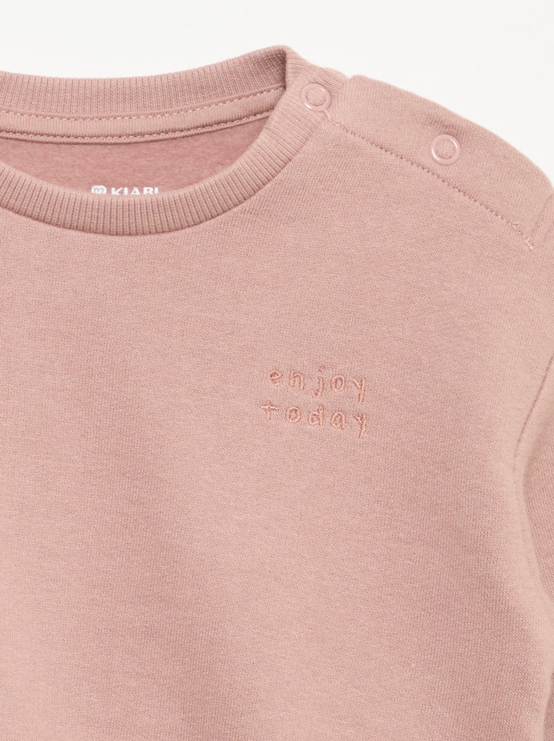 Langärmliges Sweatshirt aus Molton Rose - Kiabi