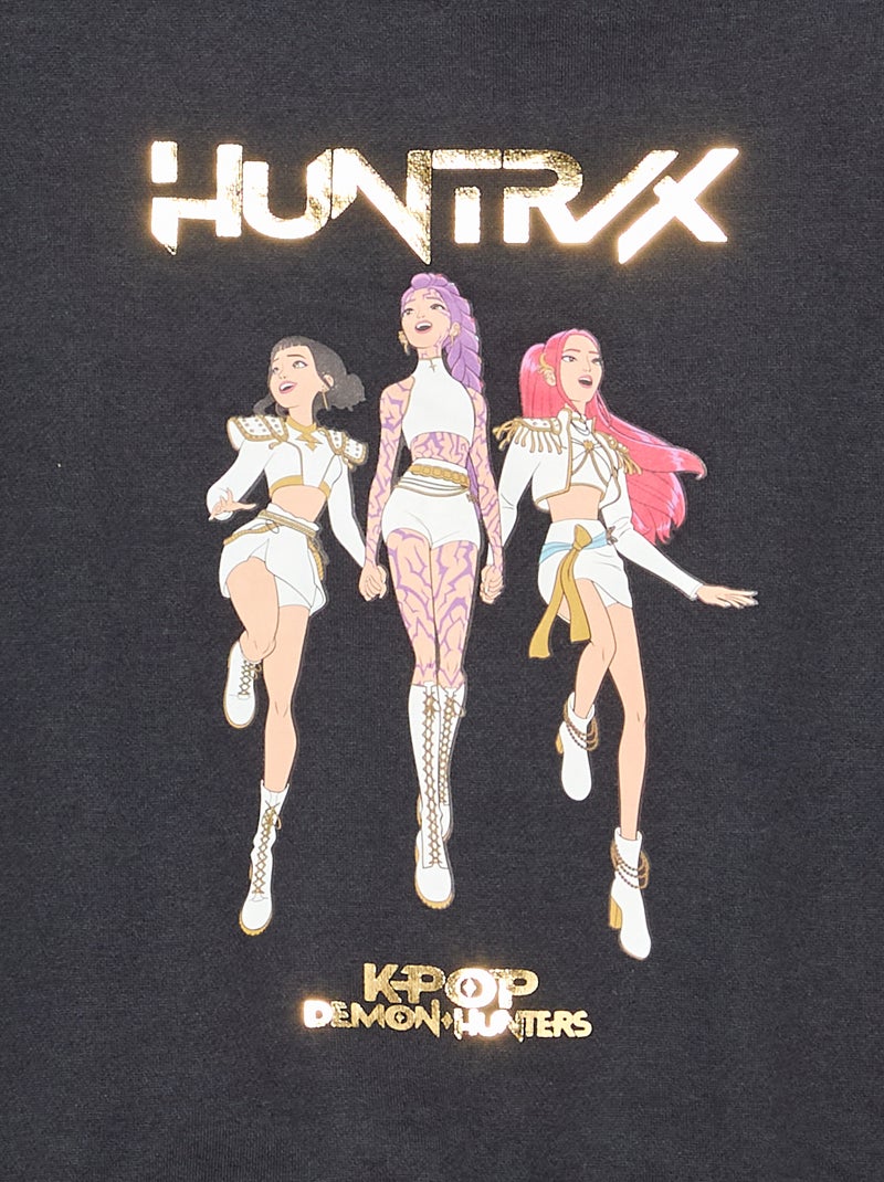 Langärmliges Sweatshirt 'KPop Demon Hunters' Schwarz - Kiabi