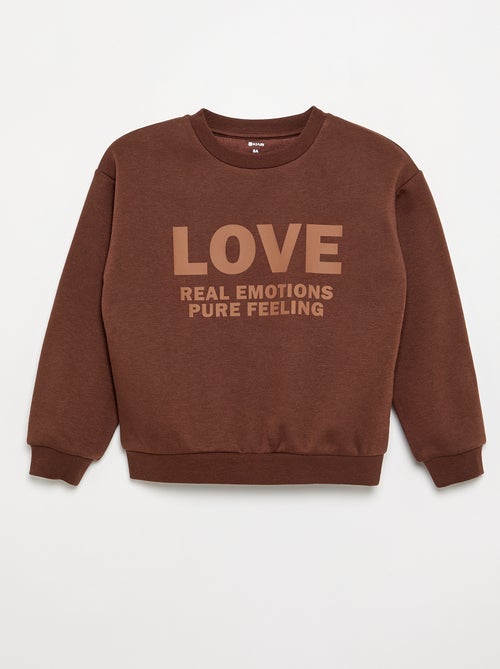 Langärmliges Sweatshirt mit Aufdruck - Kiabi