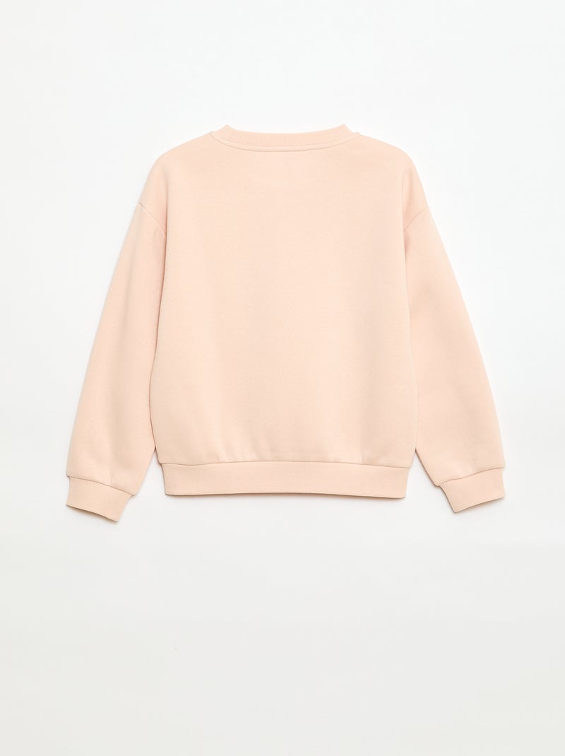 Langärmliges Sweatshirt mit Aufdruck Rosa - Kiabi