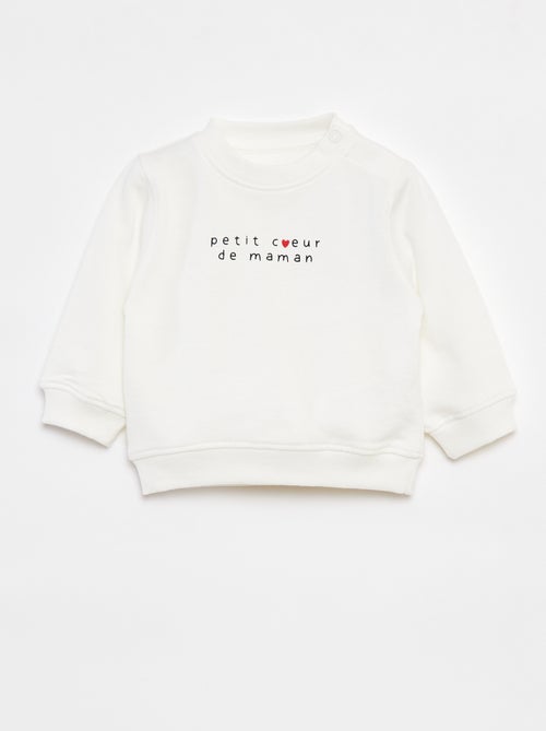 Langärmliges Sweatshirt mit Aufdruck - Kiabi